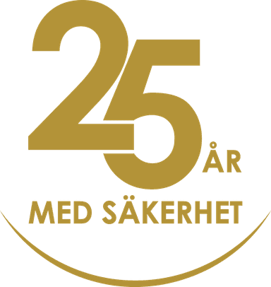 25 år av säkerhet.